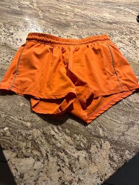 Women’s Orange Athletic Running Shorts